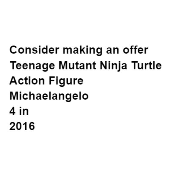 Teenage Mutant Ninja Turtle Action Figure Michaelangelo 2016 McDonalds Premium - Picture 2 of 9
